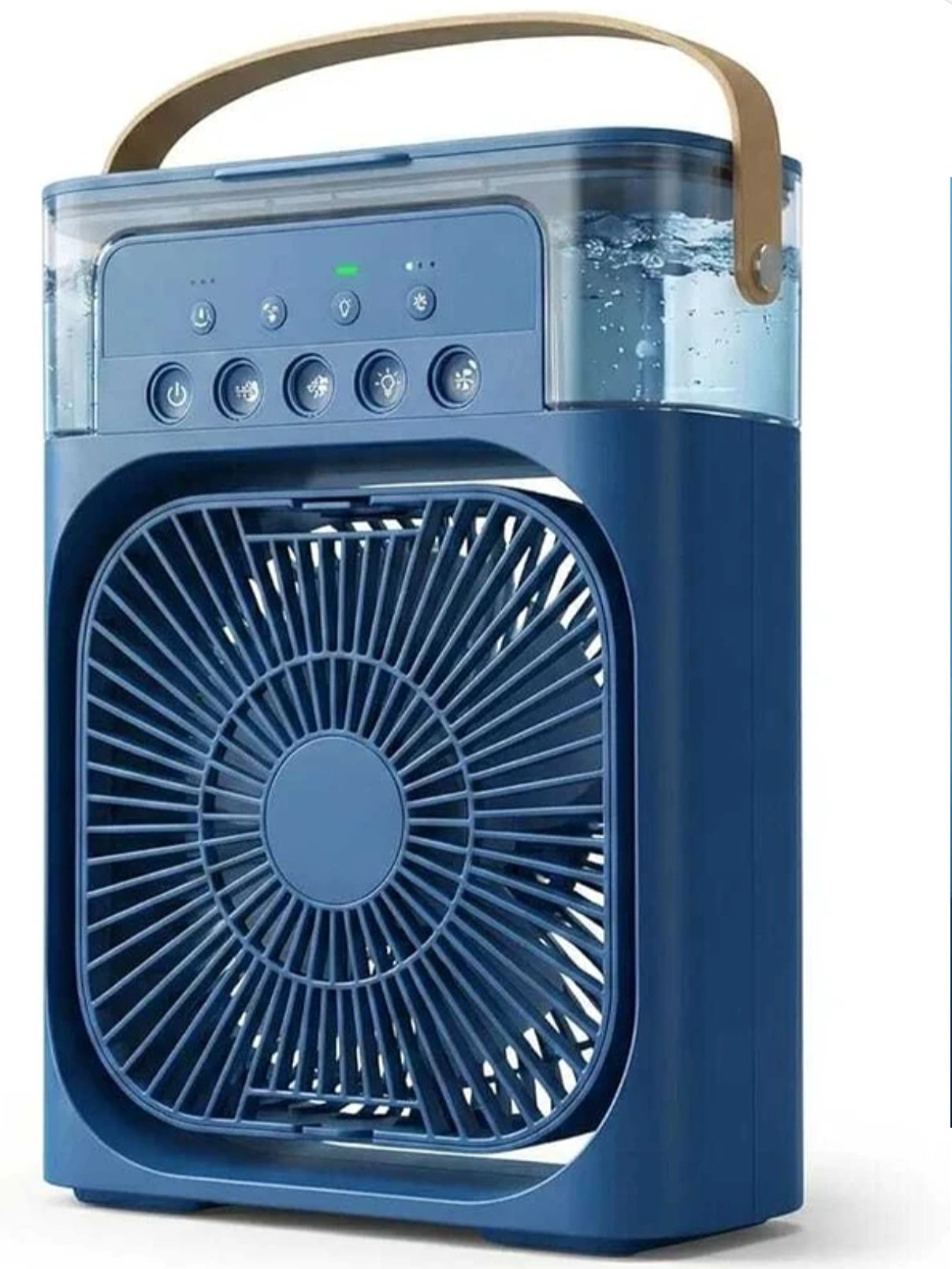 Portable Mini Air Cooler Fan – 600ml Water Tank, 5 Spray Nozzles, Multi-Level Mist & Desktop Cooling Fan